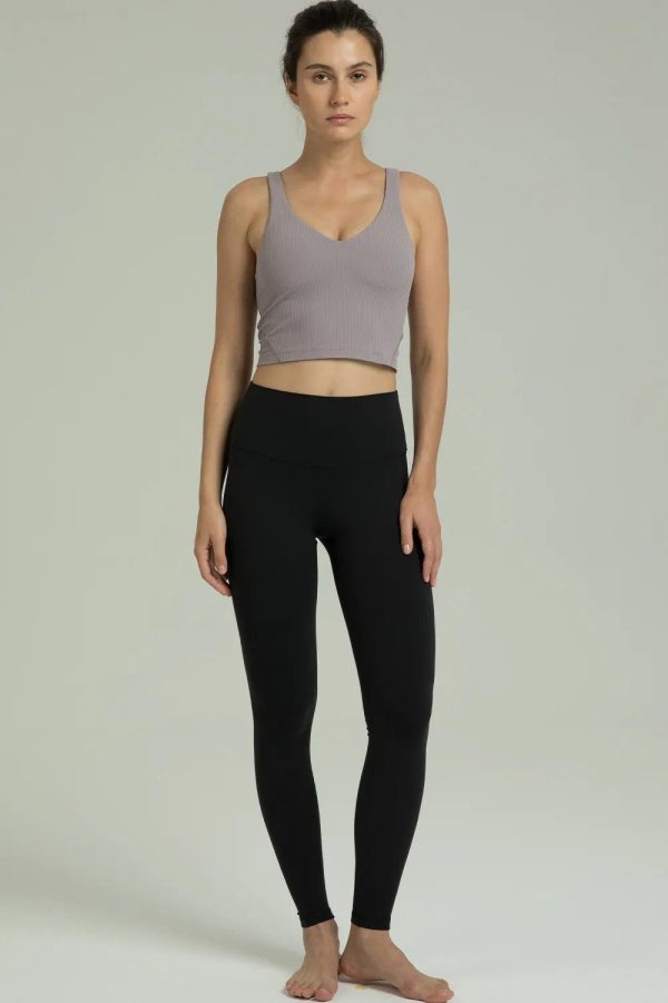 Dreamlux Ribbed V-Neck Cropped Tank - Image 17