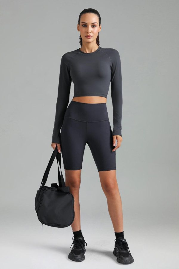 Dreamlux Long Sleeve Cropped Workout Shirts - Image 11