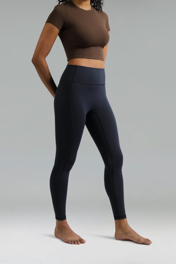 Dreamlux High Waisted No Front Seam Workout 7/8 Leggings w/Pockets - Image 12