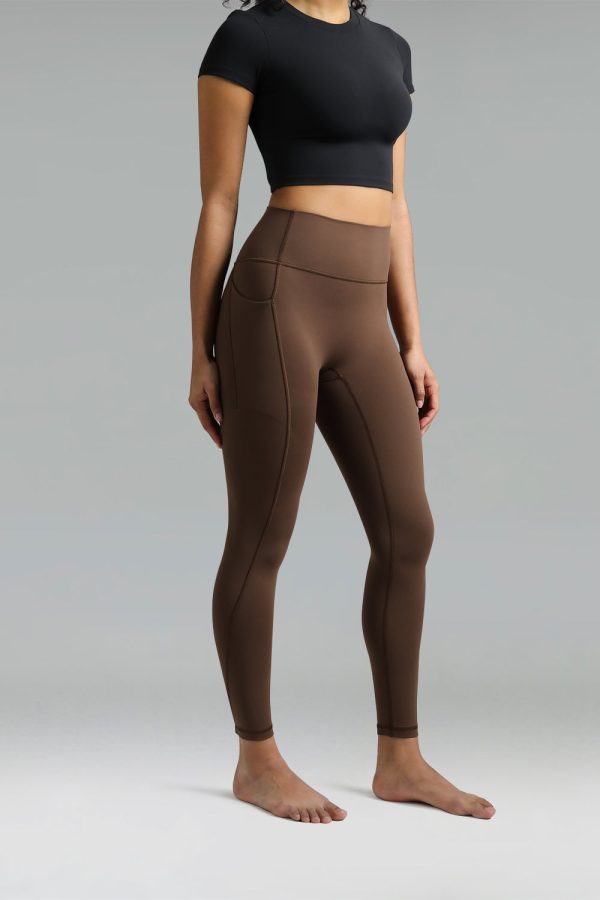 Dreamlux High Waisted No Front Seam Workout 7/8 Leggings w/Pockets - Image 16