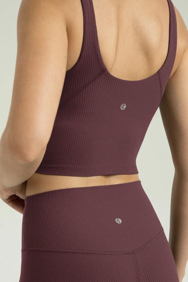 Dreamlux Ribbed V-Neck Cropped Tank - Image 46