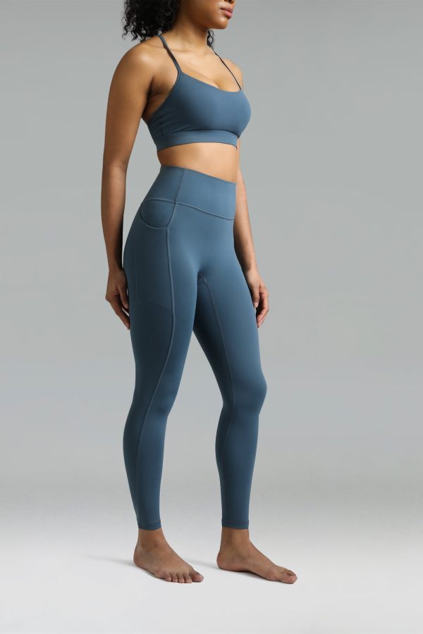 Dreamlux High Waisted No Front Seam Workout 7/8 Leggings w/Pockets - Image 20