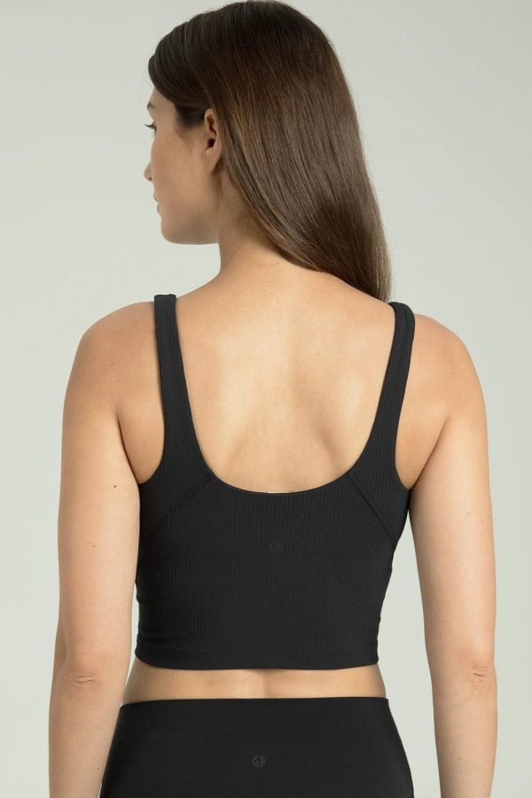 Dreamlux Ribbed V-Neck Cropped Tank - Image 11