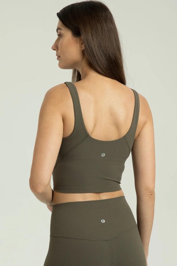 Dreamlux Ribbed V-Neck Cropped Tank - Image 28