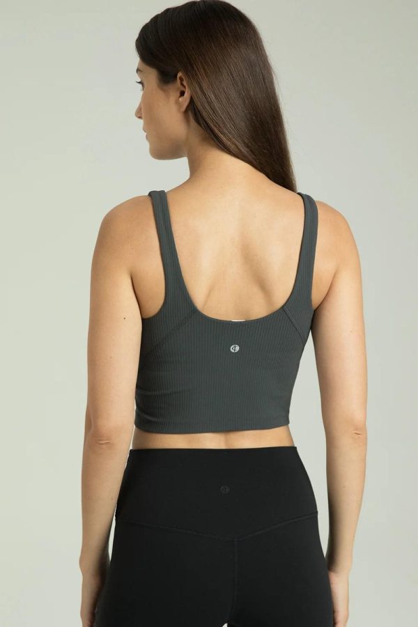 Dreamlux Ribbed V-Neck Cropped Tank - Image 23
