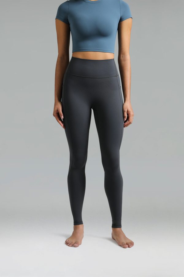 Dreamlux High Waisted No Front Seam Workout Full Length Leggings 28 w/Pockets - Image 3