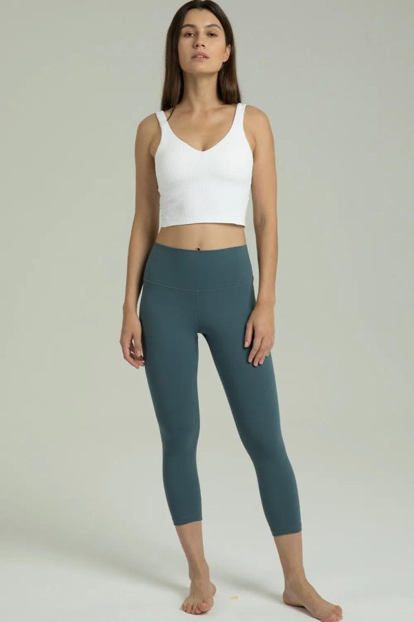 Dreamlux Ribbed V-Neck Cropped Tank - Image 2