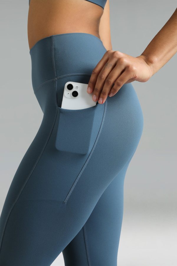 Dreamlux High Waisted No Front Seam Workout 7/8 Leggings w/Pockets - Image 21