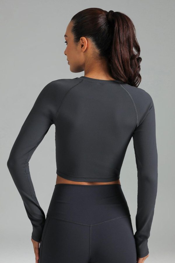 Dreamlux Long Sleeve Cropped Workout Shirts - Image 14