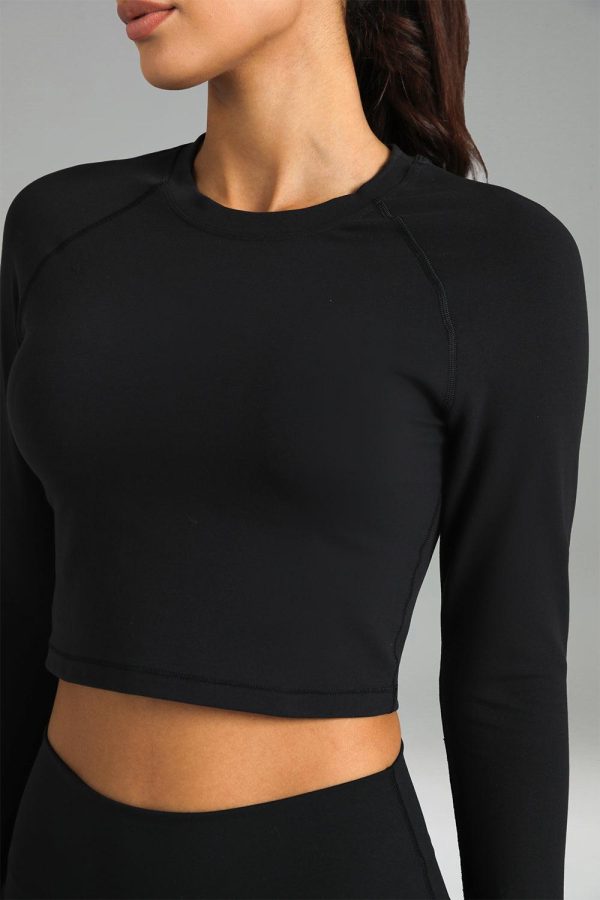 Dreamlux Long Sleeve Cropped Workout Shirts - Image 3