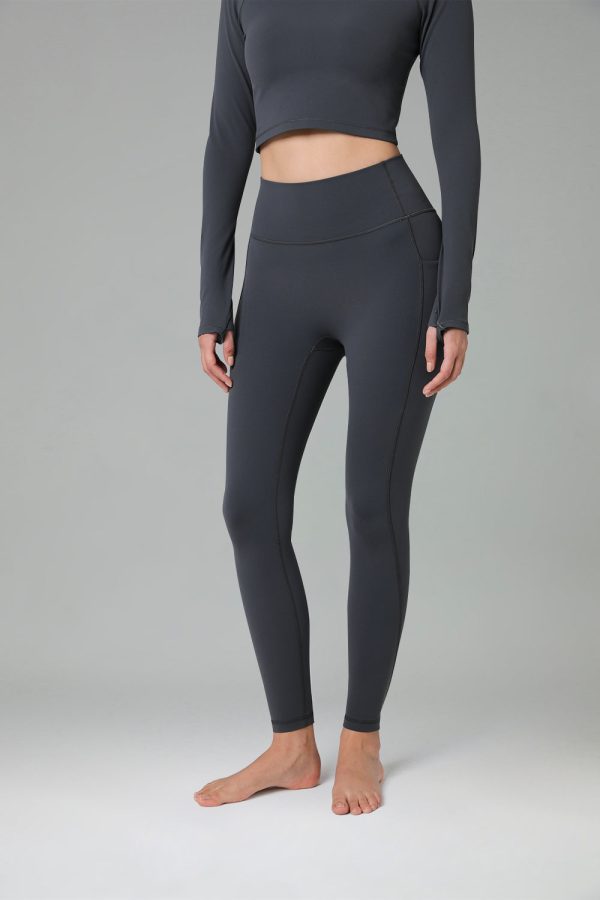 Dreamlux High Waisted No Front Seam Workout 7/8 Leggings w/Pockets - Image 6