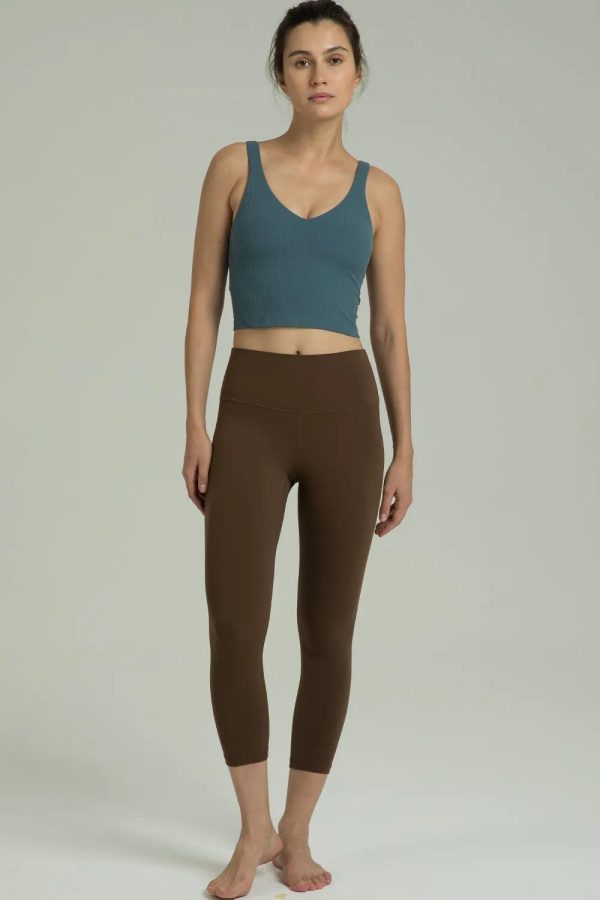 Dreamlux Ribbed V-Neck Cropped Tank - Image 36