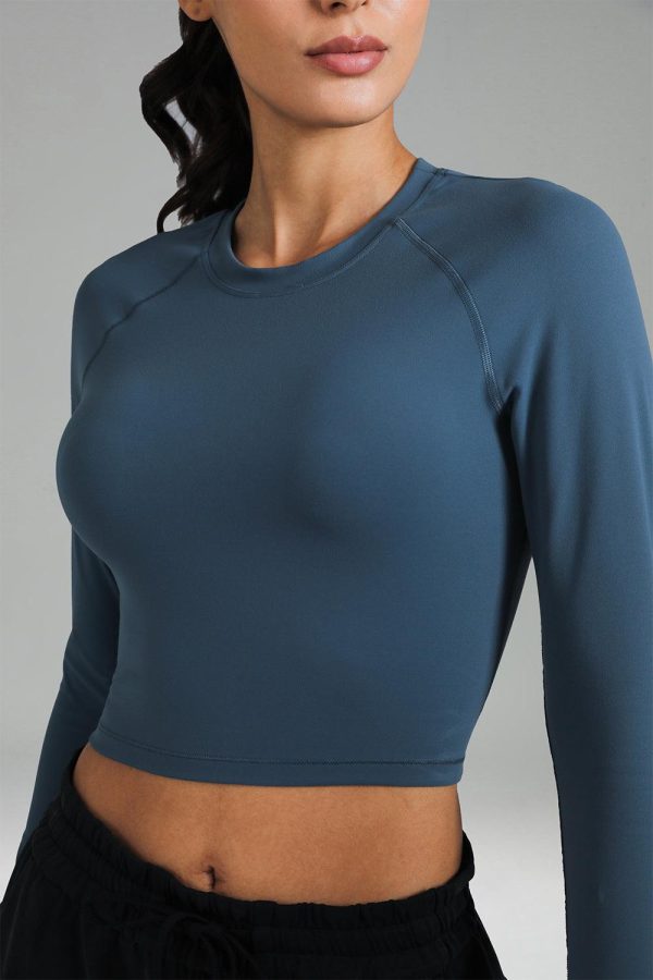 Dreamlux Long Sleeve Cropped Workout Shirts - Image 7
