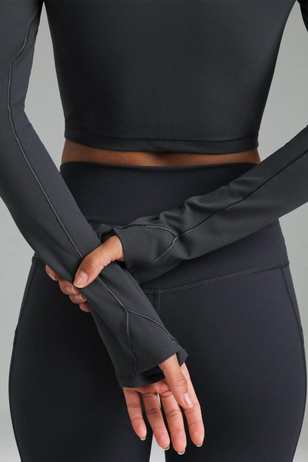 Dreamlux Long Sleeve Cropped Workout Shirts - Image 15