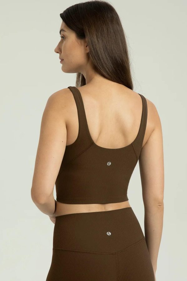 Dreamlux Ribbed V-Neck Cropped Tank - Image 49