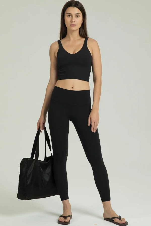 Dreamlux Ribbed V-Neck Cropped Tank - Image 10