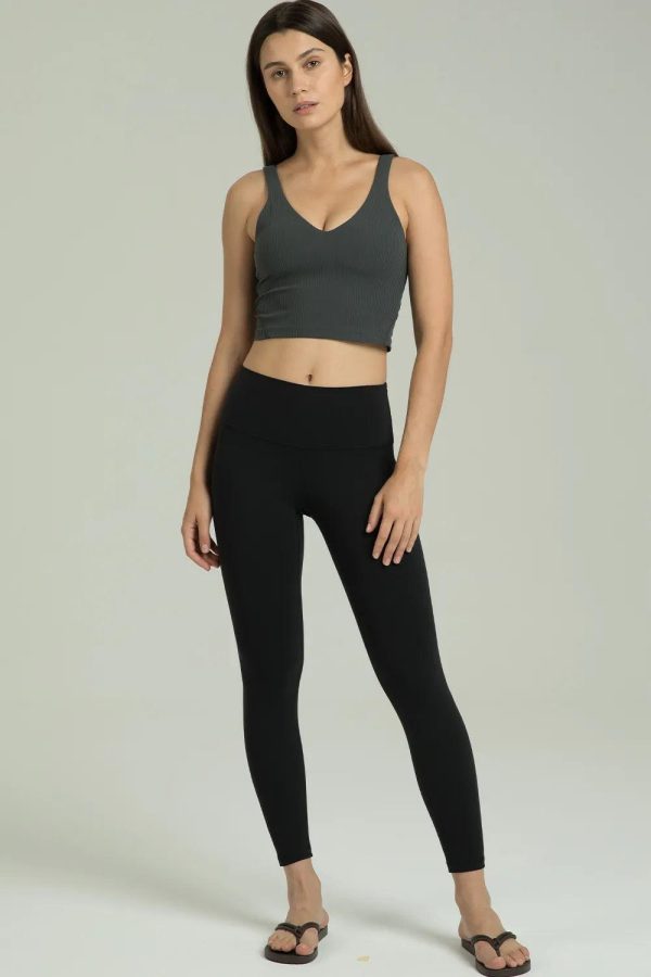 Dreamlux Ribbed V-Neck Cropped Tank - Image 22
