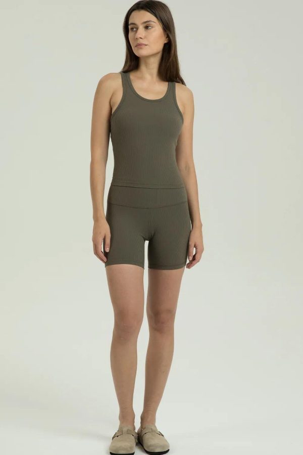 Dreamlux Ribbed with Built-in Shelf Bra Tank - Image 24