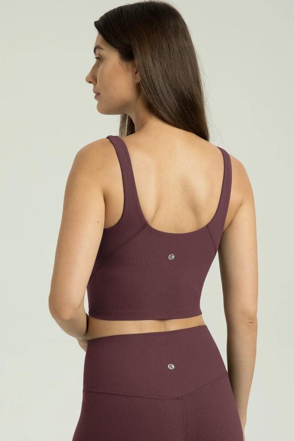 Dreamlux Ribbed V-Neck Cropped Tank - Image 44