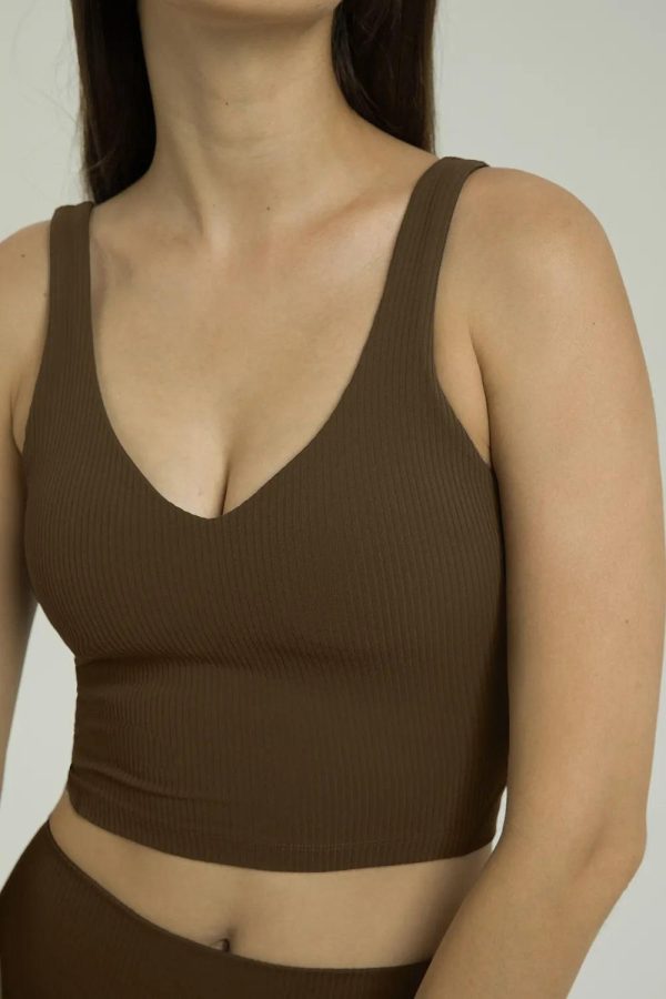 Dreamlux Ribbed V-Neck Cropped Tank - Image 50